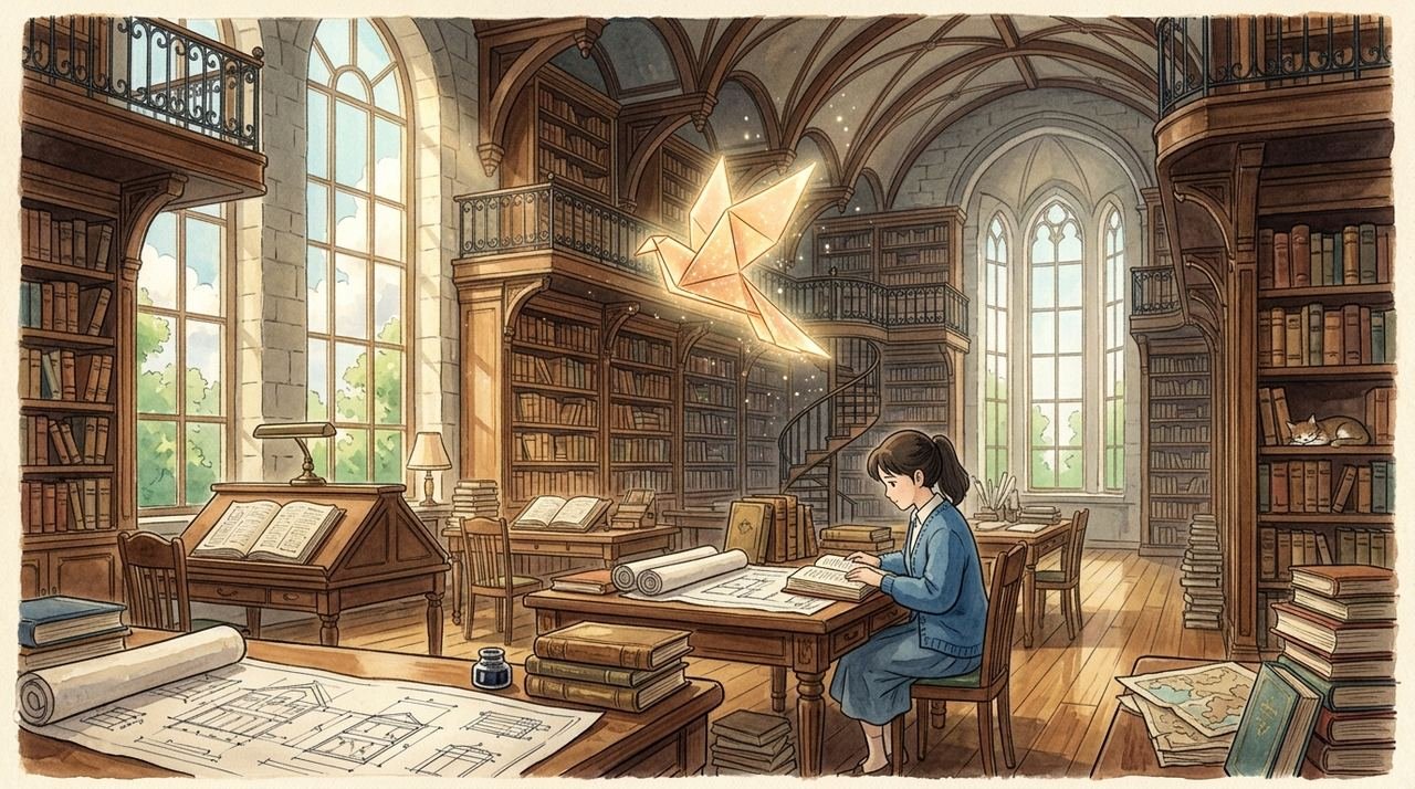 OpenAI o3 test-time compute scaling and reasoning graph in studio anime watercolor aesthetic