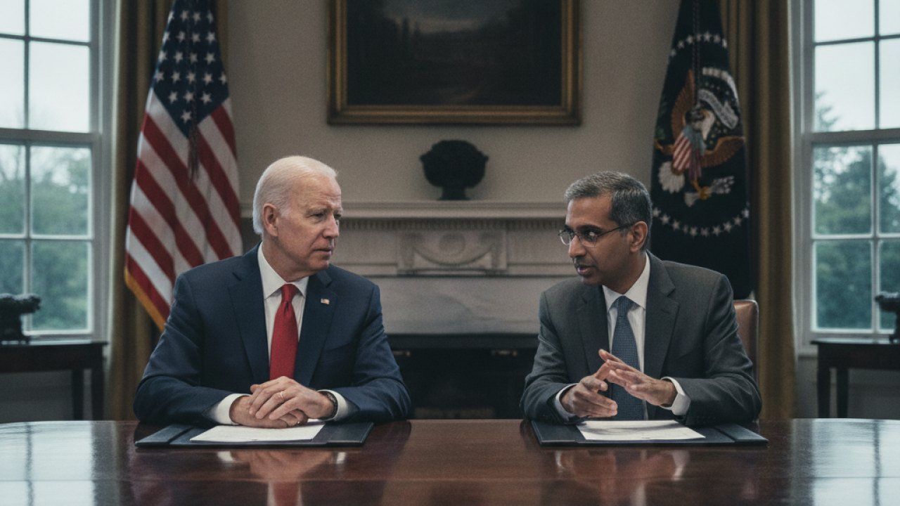 Trump Freezes H-1B Visas, Then Honors Nadella: What This Means for Tech Talent - Editorial Visual
